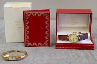 JEWELRY. Watch Grouping Including Cartier.