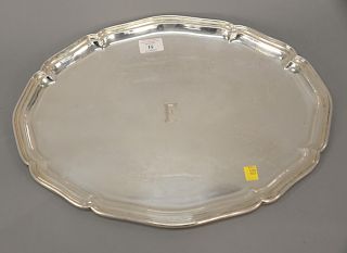 Continental silver tray, marked 830, lg. 18 1/8 in., troy ounces: 34. Provenance: An Estate from 5th Avenue, New York