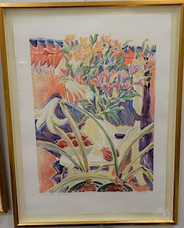 Jamie Evrard (B 1949), colored lithographs, "Two Amaryllis and a White Chair III", pencil signed, numbered and titled 1/1. Sheet siz...