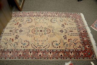 Two Oriental throw rugs, 4'4" x 6'6" and 4' x 6'7".