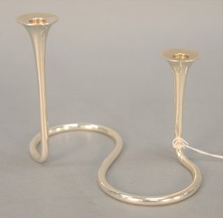 A. Michelsen sterling silver candle holder, ht. 4 3/4 in., troy ounces: 6.3. Provenance: An Estate from 5th Avenue, New York