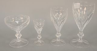 Forty-eight piece set of crystal stems to include fourteen red wine (7 in.), fourteen white wine (6 in.), fourteen champagne (4 1/2 ...