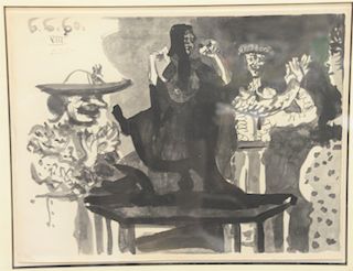 Pablo Picasso (1881-1973), lithograph, "la Danseuse-sur la table de Toro" 6.6.60 VIII, pencil numbered 172/500, sheet size 16.25" x ...