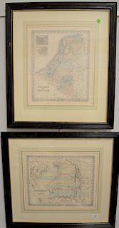 Group of seven J.H. Colton maps to include Indiana, Washington/Oregon, New Mexico, Holland/Belgium, Sweden and Norway, Palestine and...