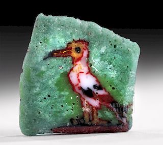 Egyptian Graeco-Roman Glass Inlay of a Bird