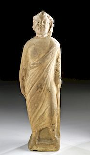 Greek Hellenistic Pottery Togatus Figure, ex Bonhams