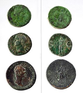 Lot of 3 Roman Bronze Coins