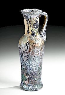 Elegant Roman Glass Bottle w/ Handle