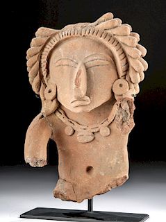 Large Veracruz Pottery Figure Fragment - Coast Watcher