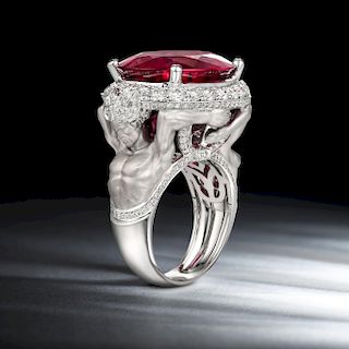 Magerit Versailles Couple Special Rubellite and Diamond Ring