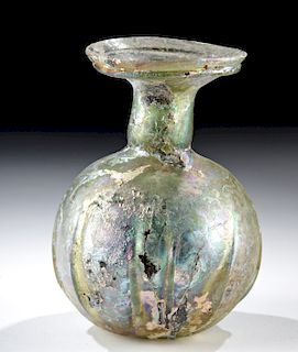 Roman Glass Sprinkler Vessel w/ Fiery Iridescence