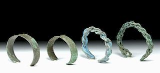 Lot of 4 Viking Bronze Bracelets