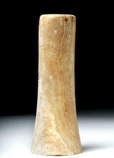 Ancient Bactrian Banded Alabaster Staff Handle