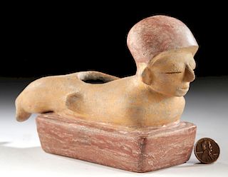 Chorrera Pottery Vessel - Prone Figure
