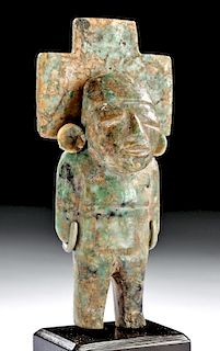 Fabulous Teotihuacan Stone Standing Figure w/ Headdress