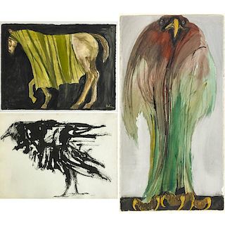 Leonard Baskin (American, 1922–2000)  Three Works