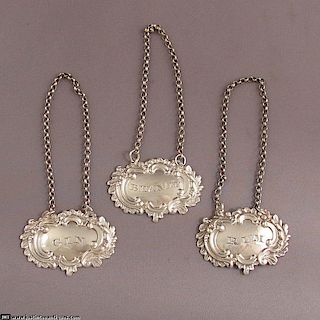 Victorian Silver Decanter Labels