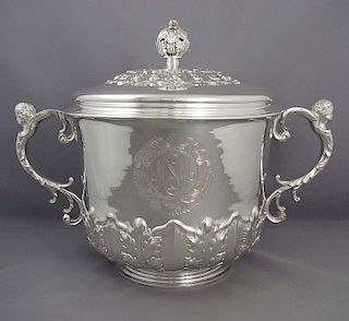 Massive English Sterling Silver Cup & Cover