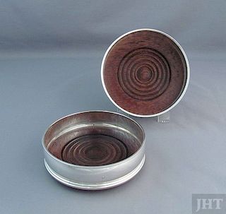English Sterling Silver Wine Coasters