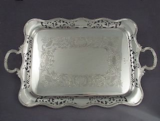 Antique English Sterling Silver Tea Tray