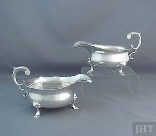 Pair of Tiffany Sterling Silver Sauce Boats