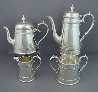 Victorian Sterling Silver Tea Service