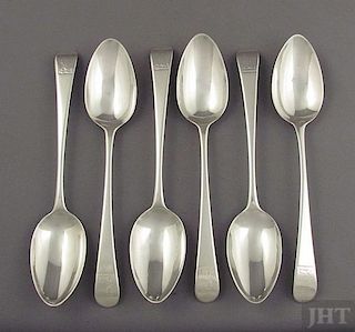 Six George III Sterling Silver Tablespoons