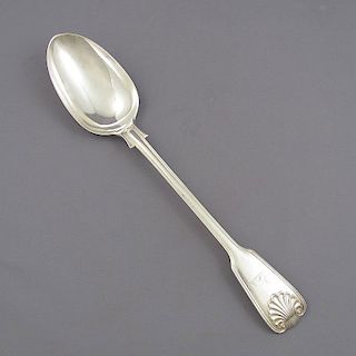 Fiddle Thread & Shell Silver Stuffing Spoon