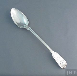 Fiddle Thread & Husk Silver Stuffing Spoon