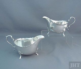 Pair of Sterling Silver Sauce Boats