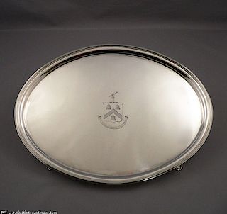 George III Sterling Silver Oval Salver