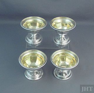 Set of Four George III Sterling Silver Salts