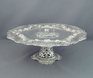 Large Rococo Style Silver Dessert Stand