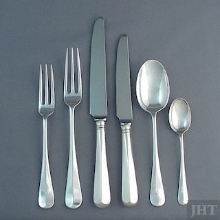 Rat Tail Sterling Silver Flatware set for 6