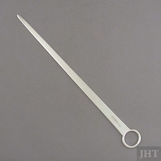 Rare English Provincial Silver Meat Skewer