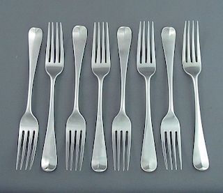8 George III Old English Pattern Dinner Forks