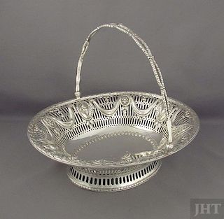 George III Style Sterling Silver Basket