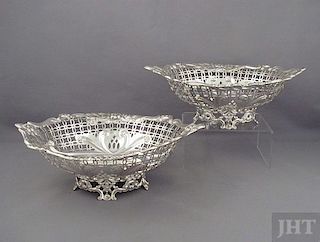 Pair of Victorian Sterling Silver Baskets