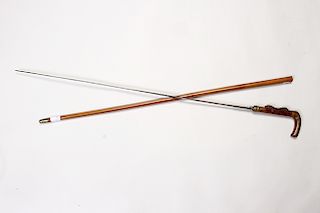 Fancy Horn Sword Cane