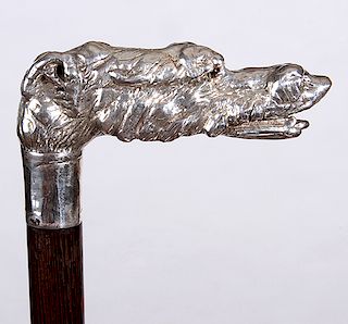 Sterling Wolfhound Dress Cane