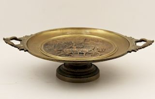 SIGNED FRENCH BRONZE TAZZA