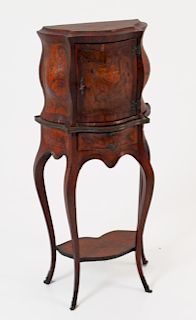 MARQUETRY CABINET ON STAND