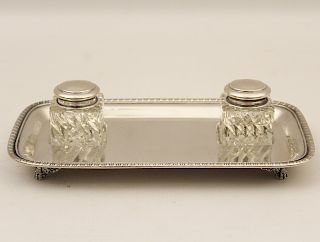 ENGLISH STERLING SILVER INKWELL