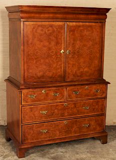 WILLIAM AND MARY STYLE WALNUT CABINET