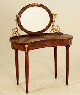 FRENCH BRZ MTD KIDNEY SHAPED DRESSING TABLE