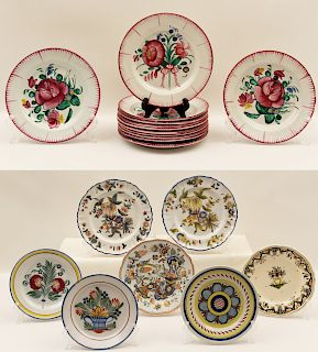 19 PC. LOT OF FRENCH FAIENCE