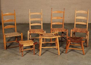 GROUP OF 7 AMERICAN CHAIRS
