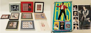 ELVIS PRESLEY STAMP COLLECTION AND POSTERS