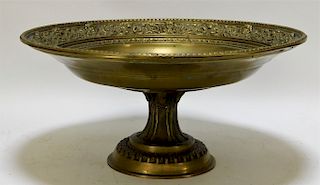 Continental Neoclassical Chased Brass Tazza