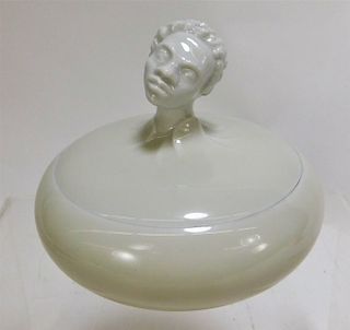 Austrian Wien Porcelain Figural African Head Bowl
